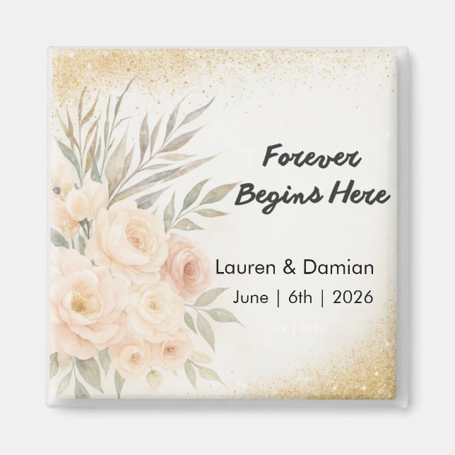 Personalized Wedding Keepsake  - Magnet (Front)
