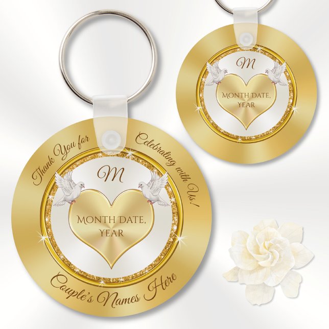 Personalized Wedding Party Favors, No Minimum Key Ring (Creator Uploaded)