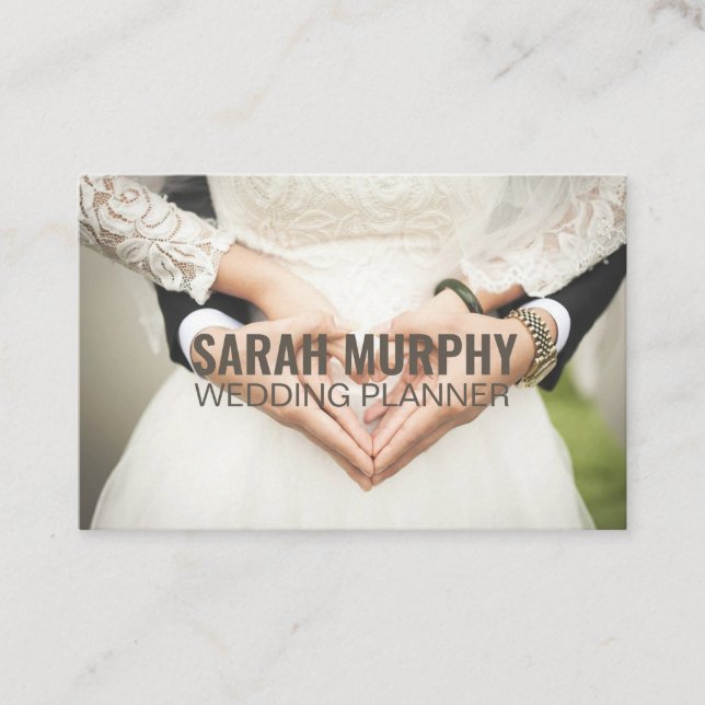 Personalized "Wedding Planner" (UK/Euro) Business Card (Front)
