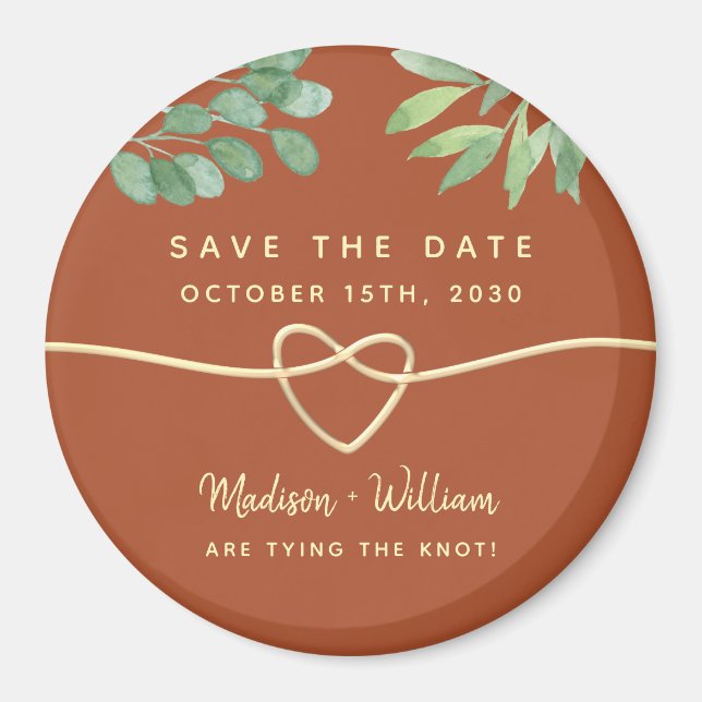 Personalized Wedding Save The Date Invitation Magnet (Front)