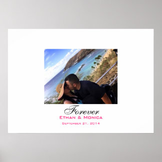 Personalized Wedding Signature Canvas Poster