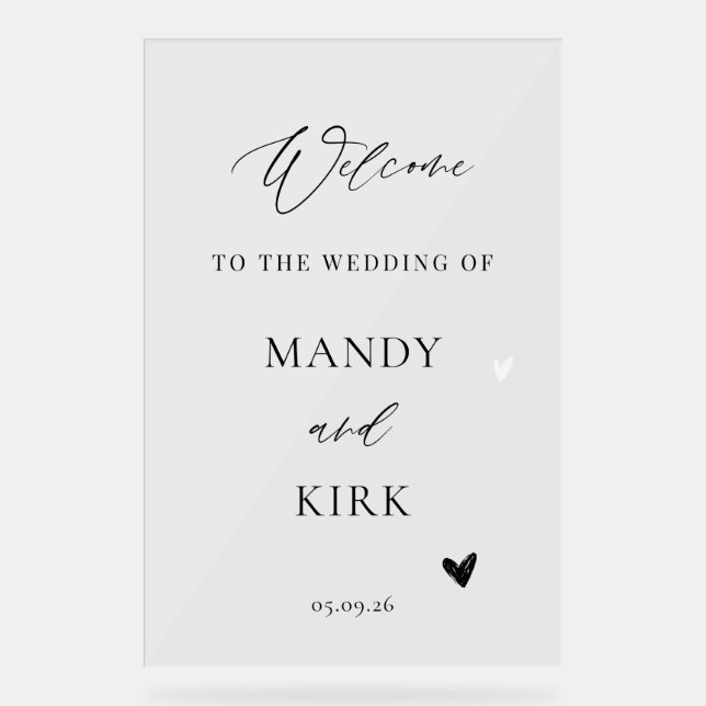 Personalized Wedding Welcome Sign (Front)