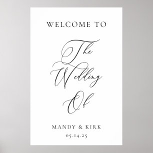 Personalized Wedding Welcome Sign 24x36