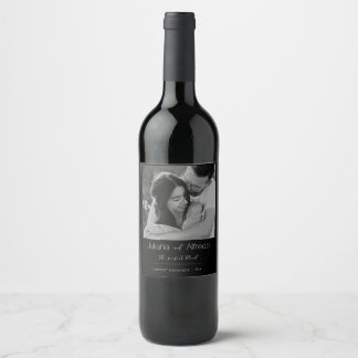 Personalized Wedding Wine Label 