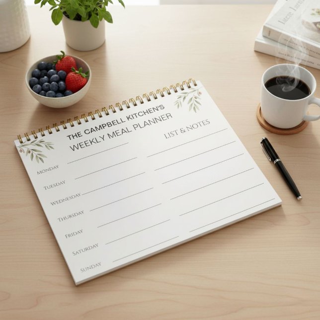 Personalized Weekly Meal Planner & Grocery  Notepad (Creator Uploaded)