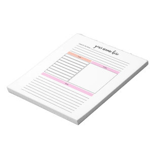 Personalized Weekly Overview Planner Notepad