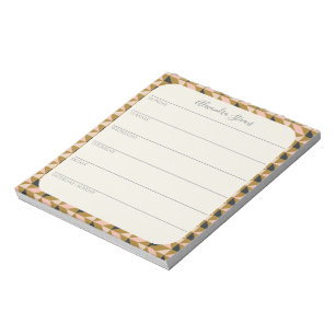 Personalized Weekly Planner Elegant Geometric Notepad