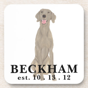Personalized Weimaraner Coaster