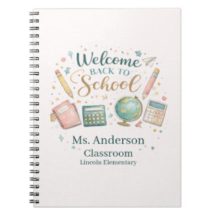 Personalized Welcome Back to School Teacher Notebook