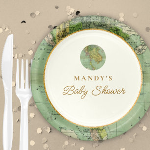 Personalized Welcome to the World Baby Shower Paper Plate