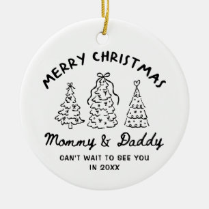 Personalized Whimsical Baby Announcement Ornament