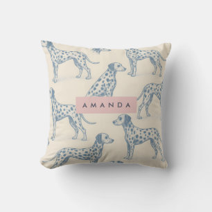 Personalized Whimsical Charming Dalmatian Pattern Cushion