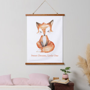 Personalized Whimsical Fox, Nursery Wall Art