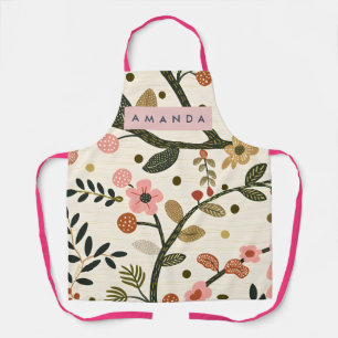 Personalized Whimsical Retro Autumn Flower  Apron