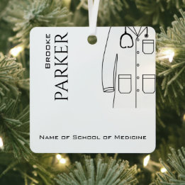 Personalized White Coat Ceremony  New Doctor Metal Tree Decoration