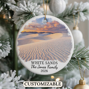 Personalized White Sands National Park, New Mexico Ceramic Tree Decoration