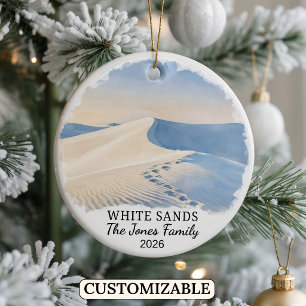 Personalized White Sands National Park, New Mexico Ceramic Tree Decoration