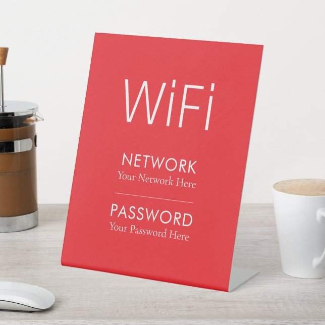 Personalized WiFi Password Pedestal Sign  (In SItu)