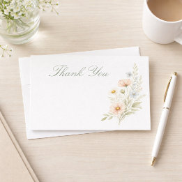 Personalized Wildflower Garden Thank You Card