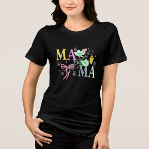 Personalized Wildflower Mama T-Shirt Tri-Blend Shirt