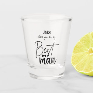 Personalized Will You Be My Best Man Shot Glass