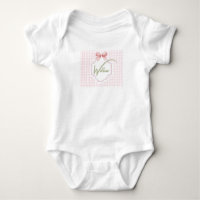 Personalized Willow Baby Girl Nursery Bow&Gingham