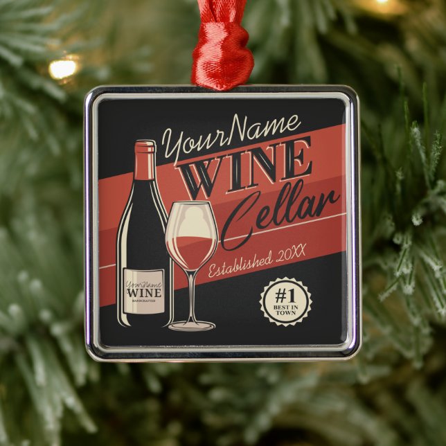 Personalized Wine Cellar Bottle Tasting Room Bar Metal Tree Decoration (Tree)