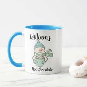 Personalized Winter Hot Chocolate Mug – Snowman 