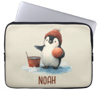 Personalized Winter Penguin Basketball Kid