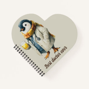 Personalized Winter Penguin “Best Doctor Ever” Notebook