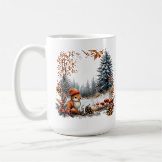 Personalized Winter Squirrel in Frosted Forest Coffee Mug