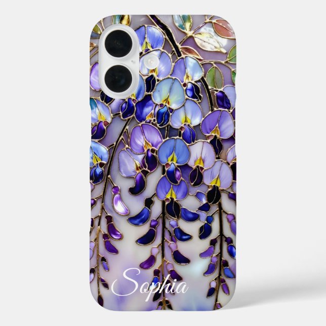 Personalized Wisteria Floral Phone Case (Back)
