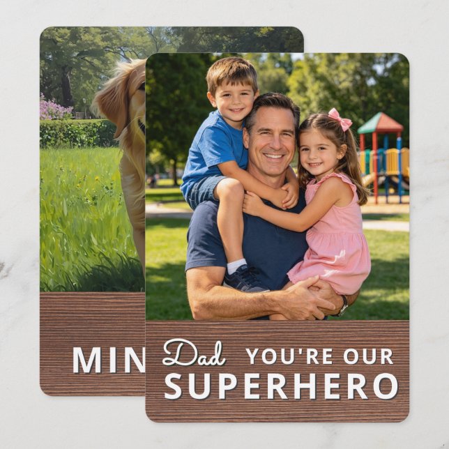 Personalized with 2 Photos and Text Invitation (Front/Back)