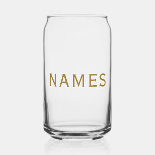 Personalized With Last Name or Nickname on Them Can Glass