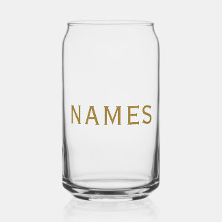 Personalized With Last Name or Nickname on Them Can Glass