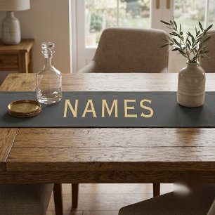 Personalized With Last Name or Nickname on Them Short Table Runner