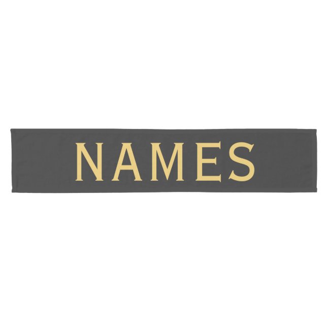 Personalized With Last Name or Nickname on Them Short Table Runner (Horizontal)
