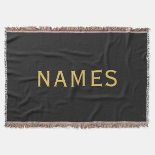 Personalized With Last Name or Nickname on Them Throw Blanket