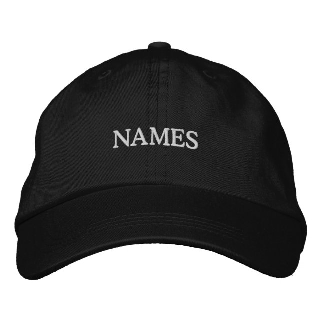 Personalized With Last or Nickname Name on Them Embroidered Hat (Front)