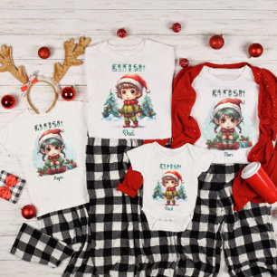 Personalized with Name Christmas Elf with Elfish  T-Shirt