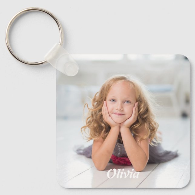 Personalized with Photo and Name Key Ring (Front)