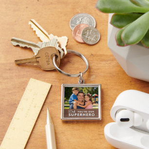 Personalized with Photo and Text Key Ring