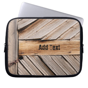 Personalized - Wooden Doors with Chain  Laptop Sleeve