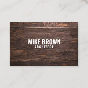Personalized "Wooden Panels" (UK/Euro) Business Card