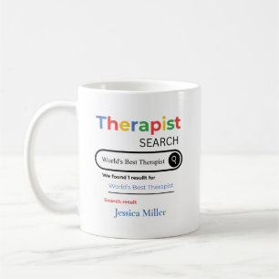 Personalized World’s Best Therapist Search Result Coffee Mug
