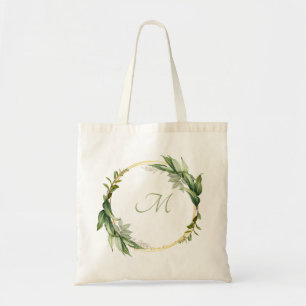 Personalized Wreath Tote Bag