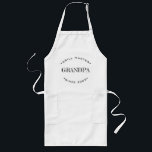 Personalized Year Grill Master GRANDPA Since  Long Apron<br><div class="desc">Featuring the words "Grill Master" Grandpa (customizable). Personalize this modern design apron with a retro feel include the year "since" he's been a grandfather making your grilling dreams come true.  :)</div>