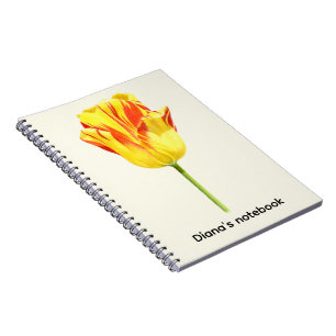 Personalized Yellow and red tulip Notebook