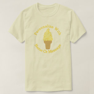 PERSONALIZED Yellow Ice Cream Cone T-Shirt