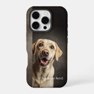 Personalized Yellow Lab Portrait iPhone 16 Pro Case